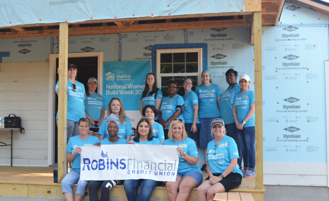 Robins Financial Credit Union donates time and money to Habitat for Humanity