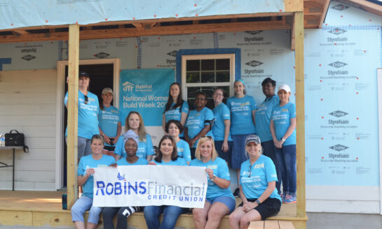 Robins Financial Credit Union donates time and money to Habitat for Humanity