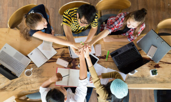 Ribbon cut on Georgia's Junior Achievement Discovery Center featuring Georgia United Credit Union branch