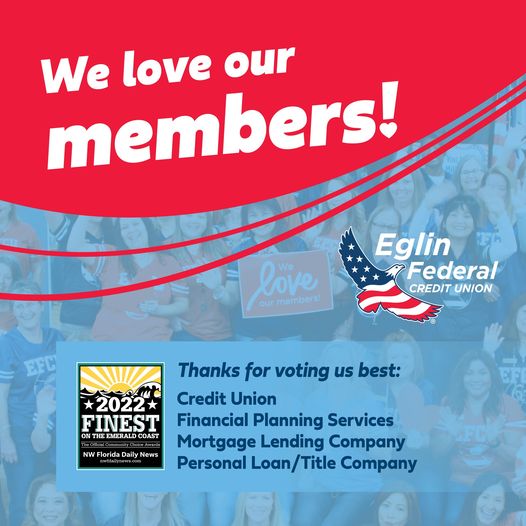 Eglin Federal Credit Union named 2022 Finest on the Emerald Coast in four categories
