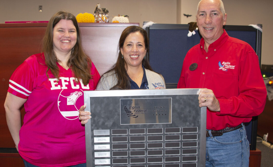 Joy Huckaby Receives Eglin Federal Credit Union’s 5-Star Employee Award for the 3rd Quarter