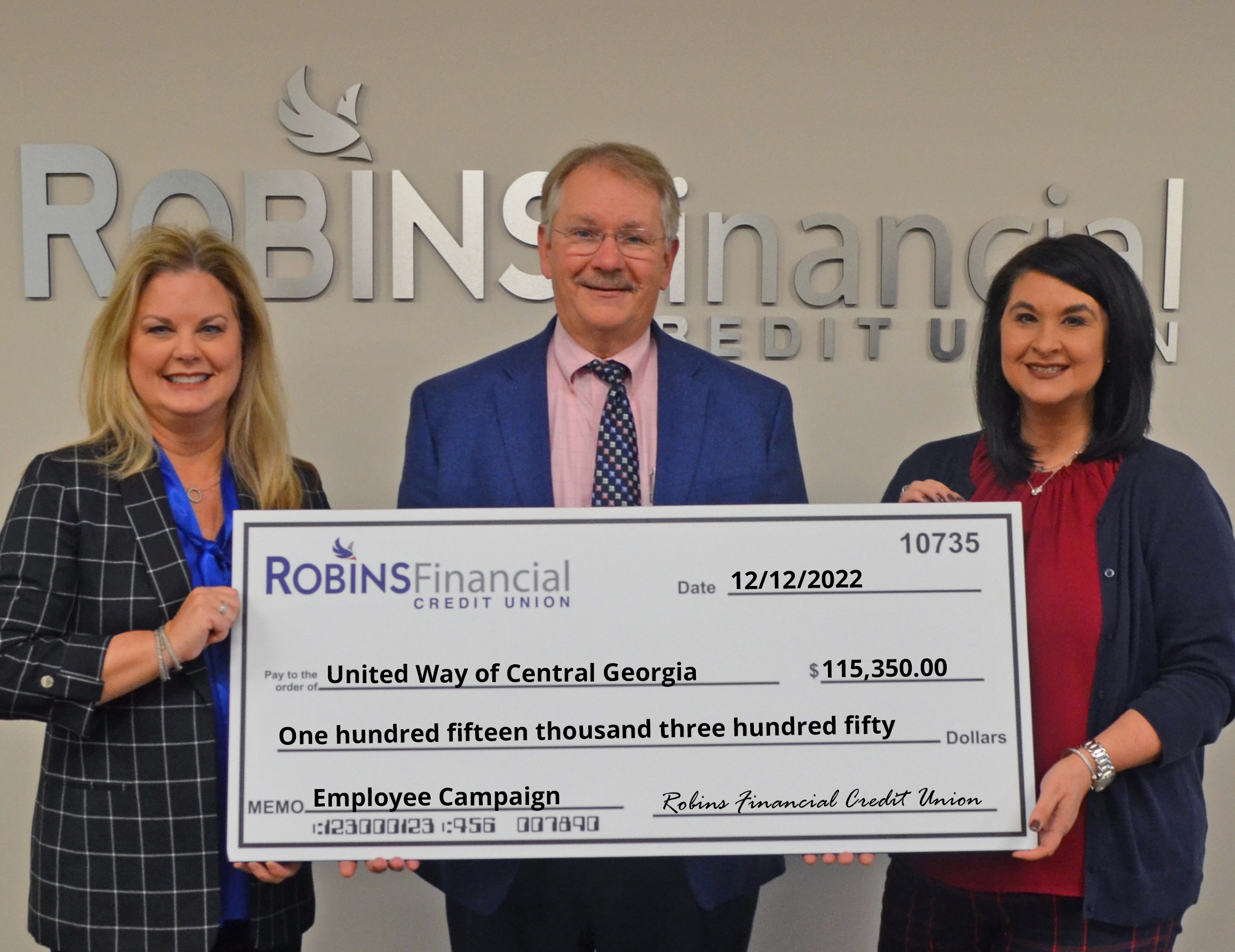 Robins Financial Credit Union Holds United Way of Central Georgia Campaign