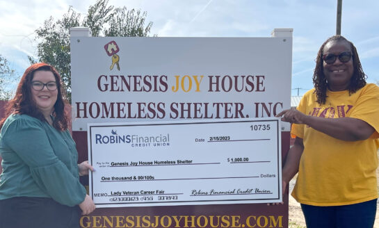 Robins Financial Credit Union Supports Local Veterans Shelter