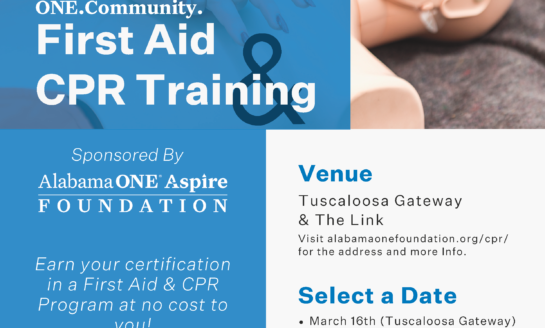 Alabama ONE Aspire Foundation Continues to Give Back Offering First Aid and CPR Training Classes