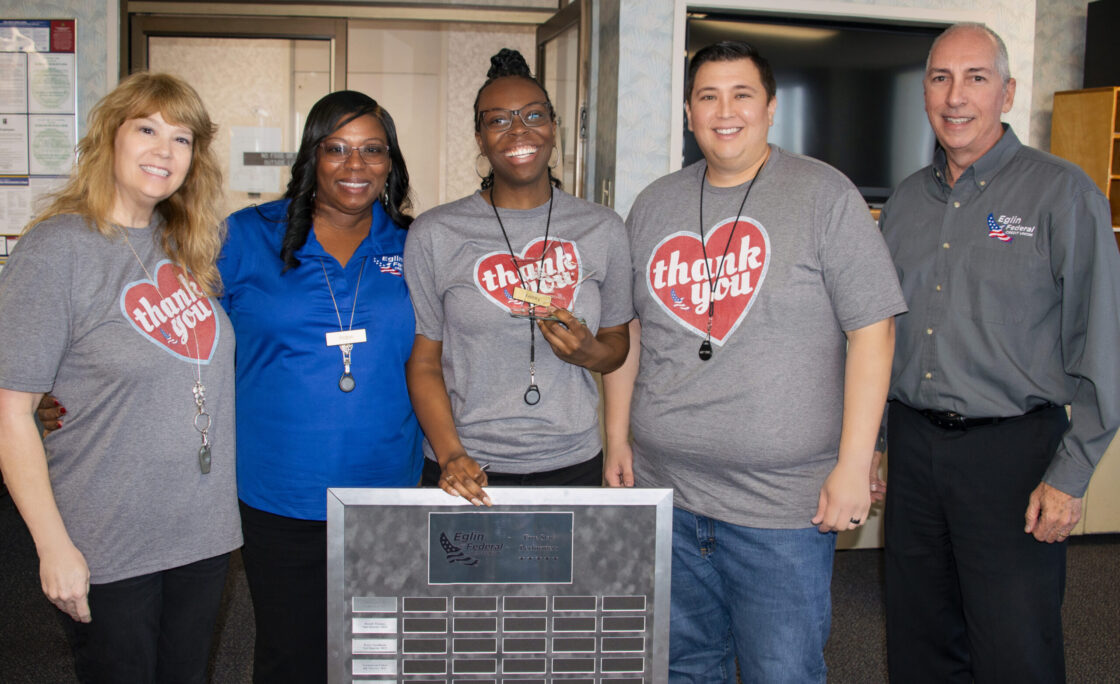 Kelsey Mitchell Receives Eglin Federal Credit Union's 5-Star Employee Award for the 1st Quarter
