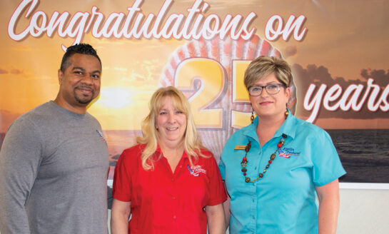 Eglin Federal Credit Union recognizes Mary Esther Head Teller Kimberly Stovall for 25 years of service