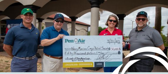 Navy Marine-Corps. Relief Society Scores $50,000 Thanks to Local Friends of the Navy-Marine Corps Relief Society and Pen Air