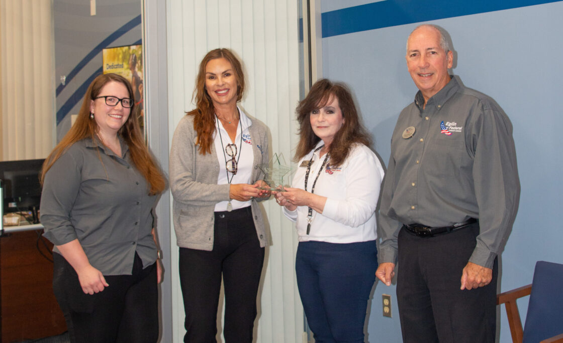 Teri Broxson Receives Eglin Federal Credit Union's 5-star Employee Award for the 2nd Quarter