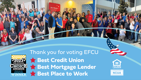 Eglin Federal Credit Union Named  2023 Finest on the Emerald Coast  in three categories