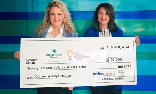 Robins Financial Credit Union Raises $70,000 for Local Children’s Hospital