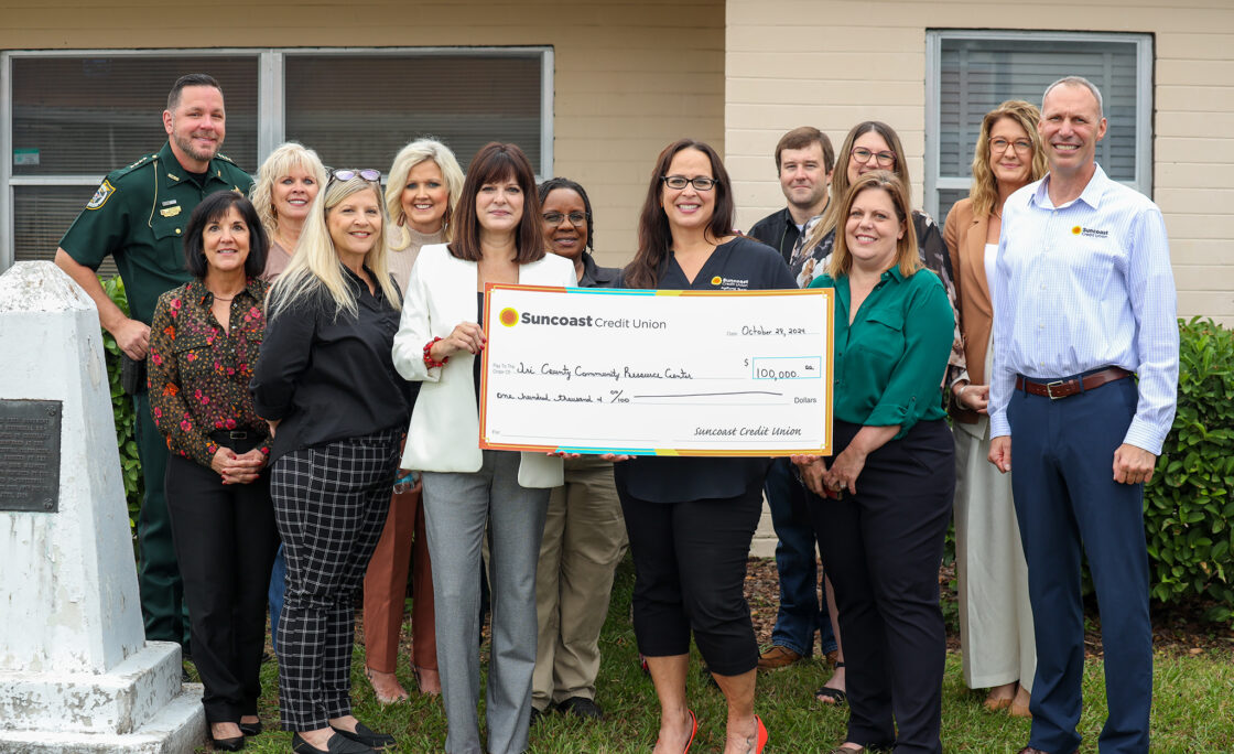 Tri-County Community Resource Center Receives Historic $100,000 Donation from Suncoast Credit Union