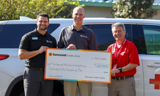 Suncoast Credit Union Contributes $250,000 to the American Red Cross of Central Florida as Part of Ongoing Hurricane Relief Efforts