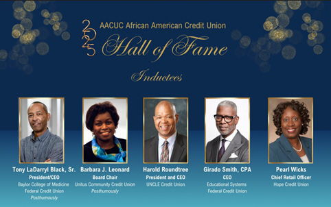 AACUC Announces 2025 African American Credit Union Hall of Fame Honorees