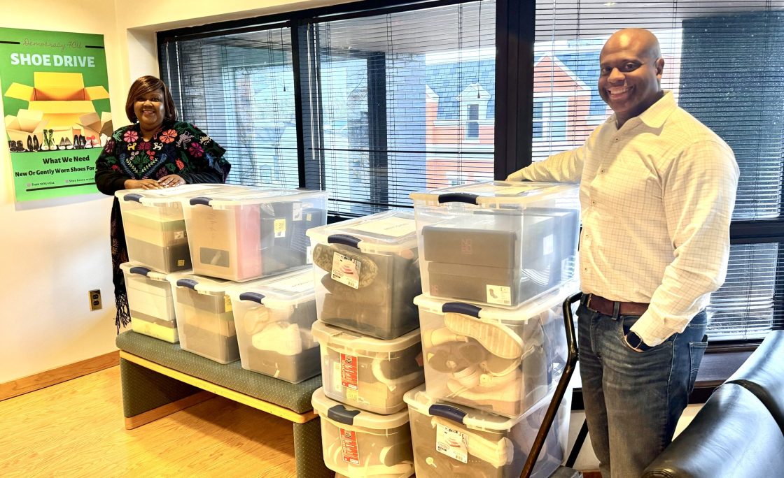 DFCU Staff Donates Shoes to Support Underserved Communities