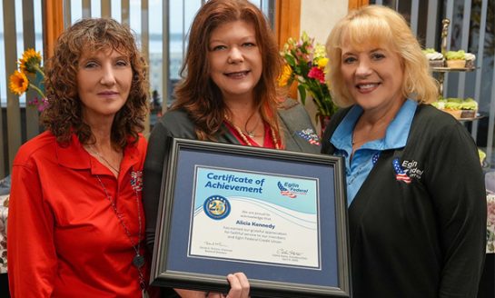 Eglin Federal Credit Union recognizes Card Services Manager Alicia Kennedy for 25 years of service