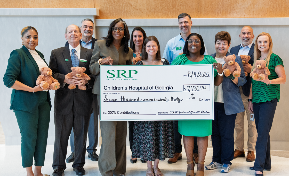 SRP Federal Credit Union Gives Over $7,700 to Children’s Hospital of Georgia