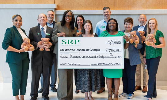 SRP Federal Credit Union Gives Over $7,700 to Children’s Hospital of Georgia