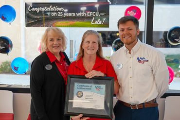 Eglin Federal Credit Union Recognizes PAL & Title Supervisor Lela Corlew for 25 Years of Service