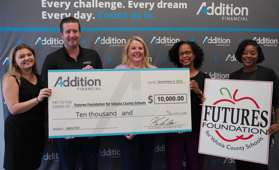 Addition Financial Credit Union Named First Legacy Club Member by FUTURES Foundation for Volusia County Schools