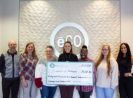 ēCO Credit Union employees present the check for Children’s of Alabama