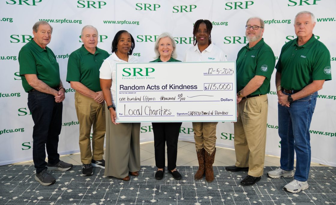 SRP Federal Credit Union Board of Directors Approves $115,000 in Random Acts of Kindness Donations to 23 Local Charities