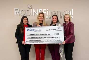 United Way of Central Georgia Receives $171,000 from Robins Financial Credit Union