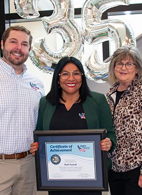 Eglin Federal Credit Union recognizes AVP of Contact Center Operations Ruth Fennell for 35 years of service