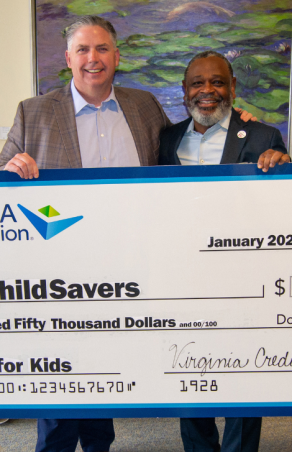Virginia Credit Union Donates $150,000 to ChildSavers to Support Mental Health Services and Childcare Training