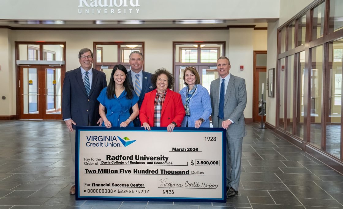 Radford University Receives $2.5 Million Gift from Virginia Credit Union to Establish Financial Success Center