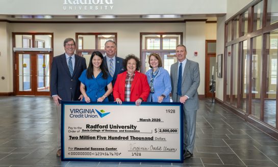 Radford University Receives $2.5 Million Gift from Virginia Credit Union to Establish Financial Success Center