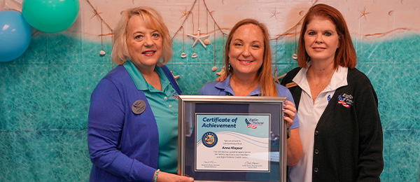 Eglin Federal Credit Union recognizes Member Service Counselor Anna Klepser for 25 years of service