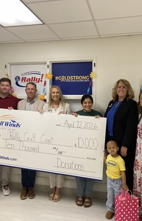 Gulf Winds Credit Union Contributes $10,000 Gift to  Rally Gulf Coast for Childhood Cancer Research