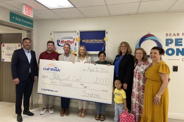 Gulf Winds Credit Union Contributes $10,000 Gift to  Rally Gulf Coast for Childhood Cancer Research