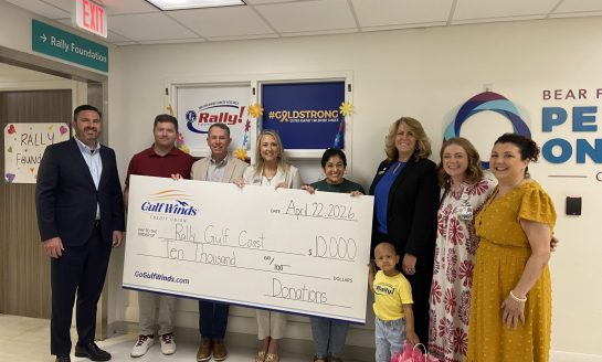 Gulf Winds Credit Union Contributes $10,000 Gift to  Rally Gulf Coast for Childhood Cancer Research