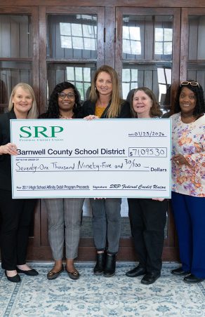 SRP Federal Credit Union Donates Over $70,000 to Barnwell County School District High Schools Through Affinity Debit Card Program
