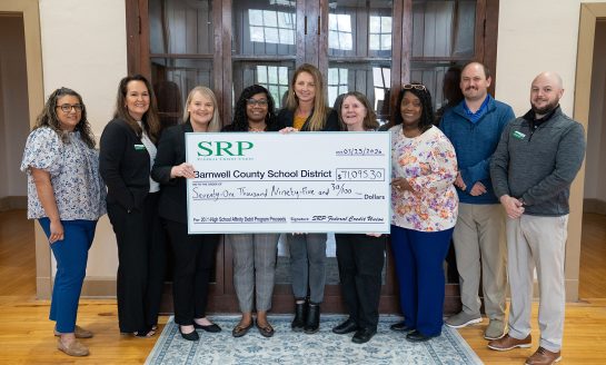SRP Federal Credit Union Donates Over $70,000 to Barnwell County School District High Schools Through Affinity Debit Card Program