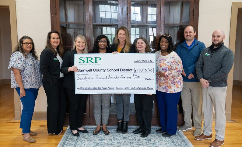 SRP Federal Credit Union Donates Over $70,000 to Barnwell County School District High Schools Through Affinity Debit Card Program