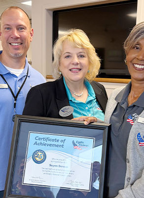 Eglin Federal Credit Union recognizes ACH Specialist Suyen Berezo for 25 years of service
