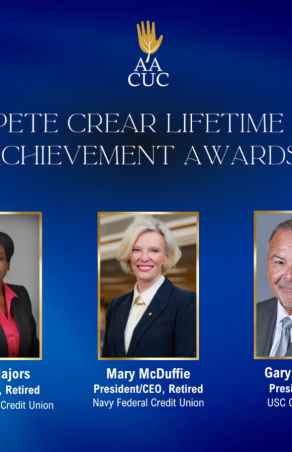 Three Distinguished Leaders to Receive AACUC 2026 Pete Crear Lifetime Achievement Award Award celebrates enduring contributions to equity, leadership, and progress in the credit union movement