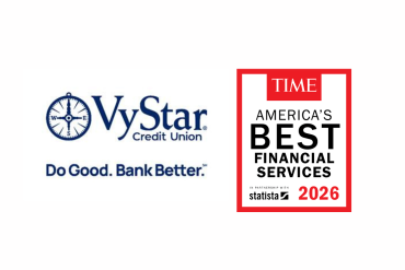 VyStar Credit Union Named to TIME’s Inaugural List of  America’s Best Financial Services Companies