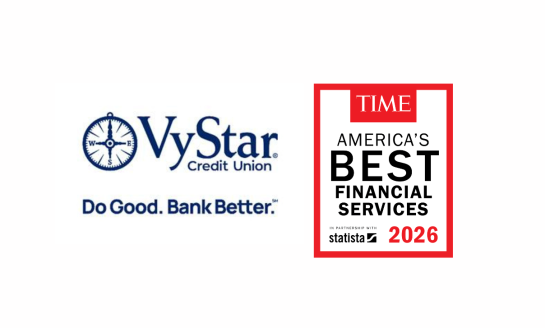 VyStar Credit Union Named to TIME’s Inaugural List of  America’s Best Financial Services Companies
