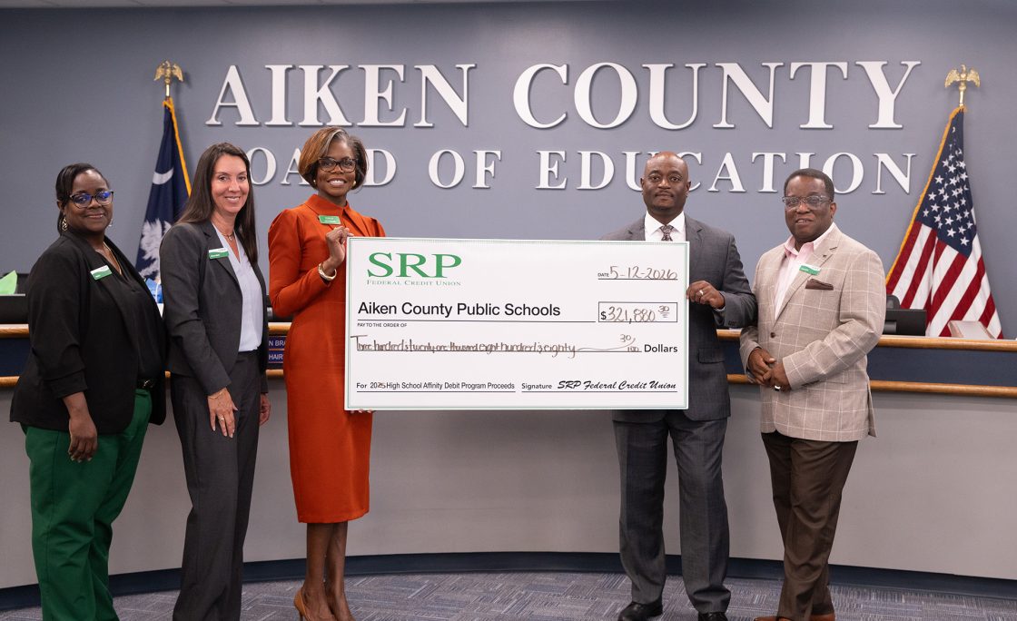 Aiken County Public Schools Receive Over $300,000 from SRP Affinity Debit Card Program