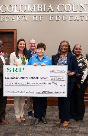 Columbia County Public High Schools Receive Over $62,000 From SRP Federal Credit Union’s Affinity Debit Card Program
