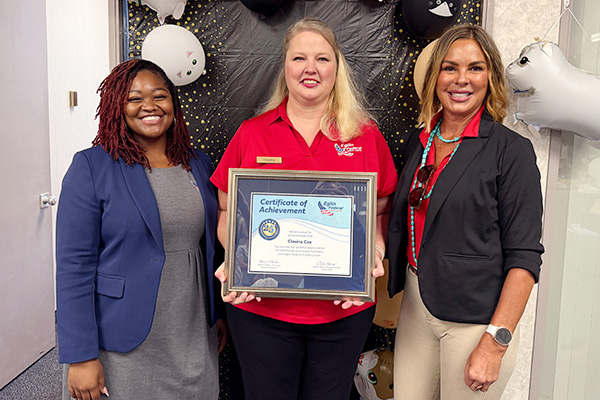 Eglin Federal Credit Union recognizes Member Service Counselor Clasina Cox for 25 years of service