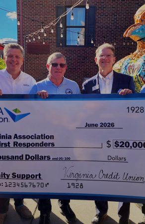 Virginia Credit Union Donates $20,000 to Virginia Association of First Responders to Support Statewide Training