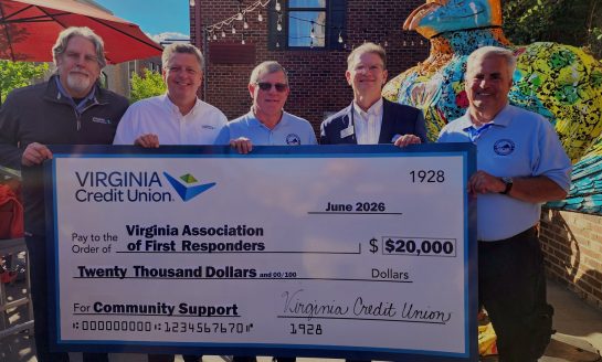 Virginia Credit Union Donates $20,000 to Virginia Association of First Responders to Support Statewide Training