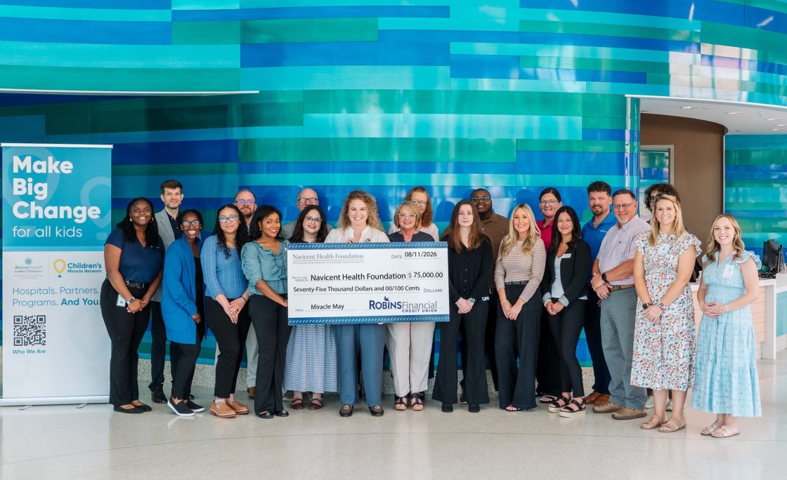 Local Children’s Hospital Receives $75,000 Donation from Robins Financial Credit Union