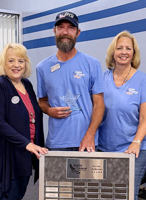 Andrew Funk receives Eglin Federal Credit Union’s Five-Star Performer Award for the second quarter of 2026
